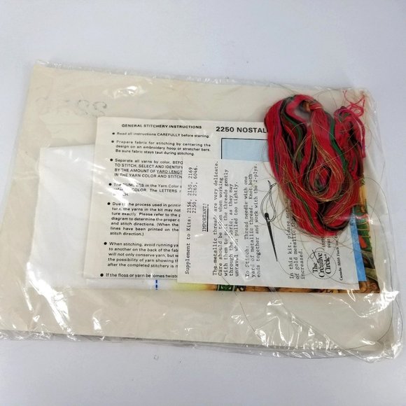 Creative Circle Cross Stitch Kit 2250 Nostalgic Christmas Home Decor Bear Toys - Picture 3 of 7